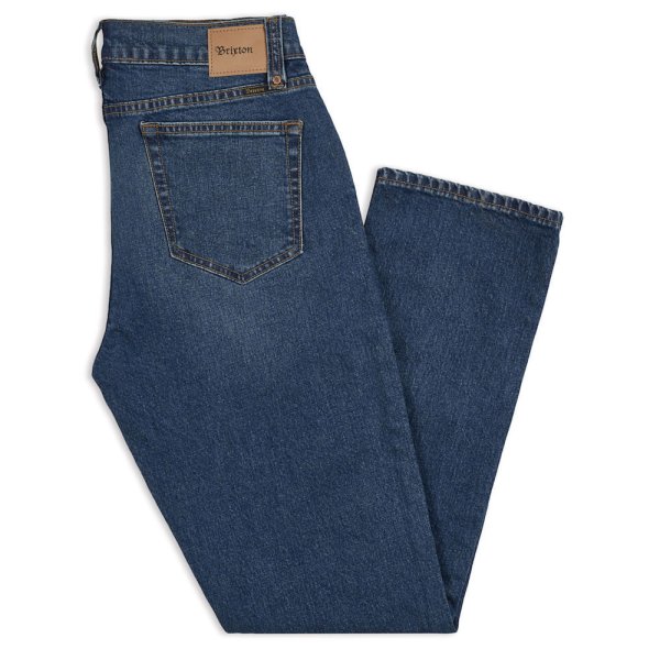 画像1: BRIXTON "RESERVE 5-POCKET DENIM PANT WORN" - INDIGO (1)