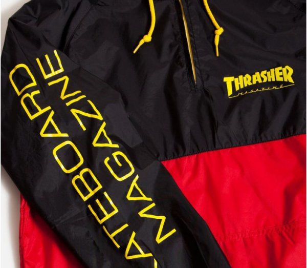 画像2: THRASHER "MAG LOGO ANORAK" - BLACK&RED (2)
