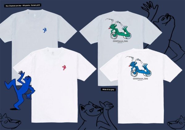 画像3: DEAR SKATING ×POLAR SKATE CO. "RON CHATMAN PRO TEE" - ICE GRAY (3)