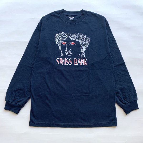 画像1: SWISS BANK / GODDESS LS TEE - NAVY (1)