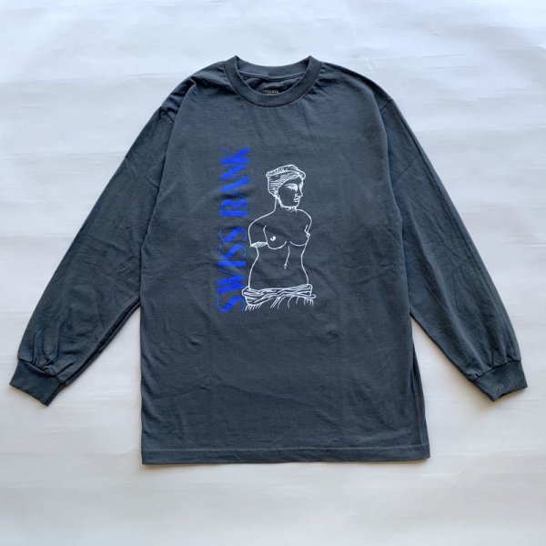 画像1: SWISS BANK / STATUE LS TEE - CHARCOAL  (1)