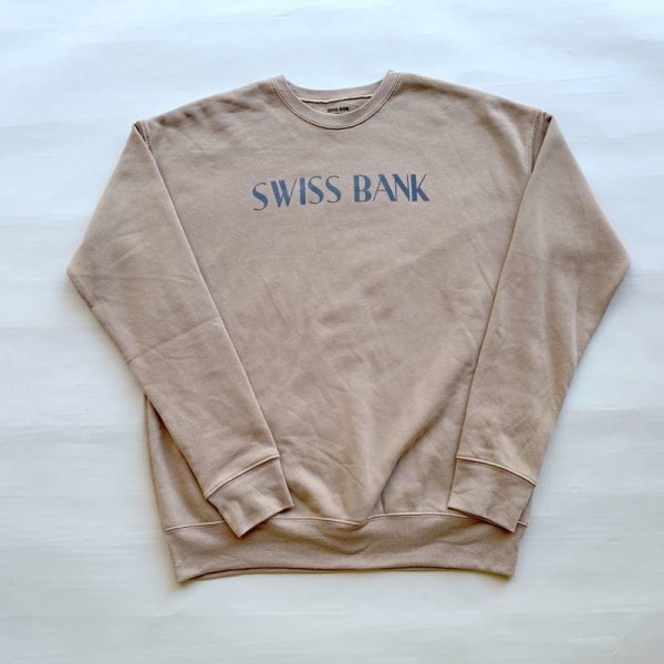 画像1: SWISS BANK / CREW NECK - TAN (1)