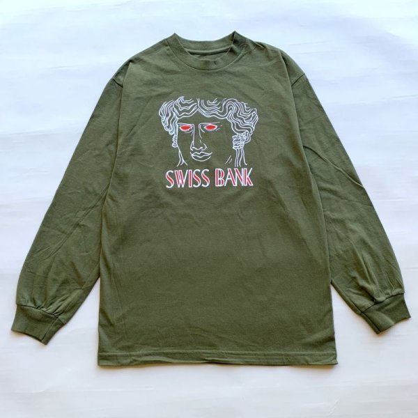画像1: SWISS BANK / GODDESS LS TEE - ARMY (1)