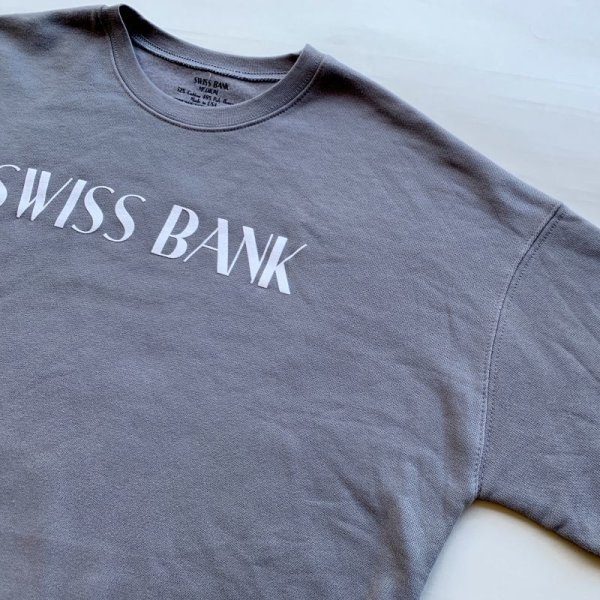 画像3: SWISS BANK / CREW NECK - DARK GREY (3)