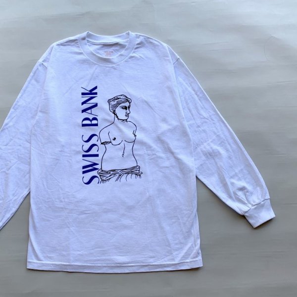 画像1: SWISS BANK / STATUE LS TEE - WHITE (1)