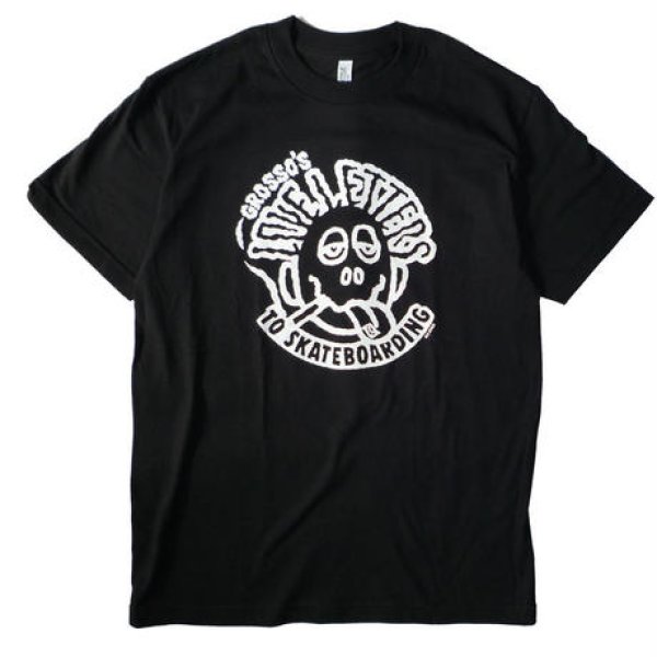 画像1: SIX STAIR "JEFF GROSSO'S LOVELETTERS TO SKATEBOARDING BAD ACID TEE" - BLACK (1)