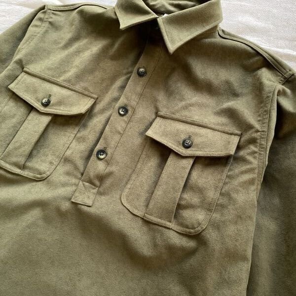 画像3: COMFORTABLE REASON "THOROUGHBRED SHIRTS" - OLIVE (3)