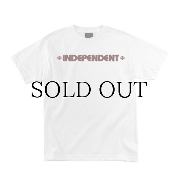 画像1: INDEPENDENT "BAR/CROSS S/S TEE" - WHITE (1)