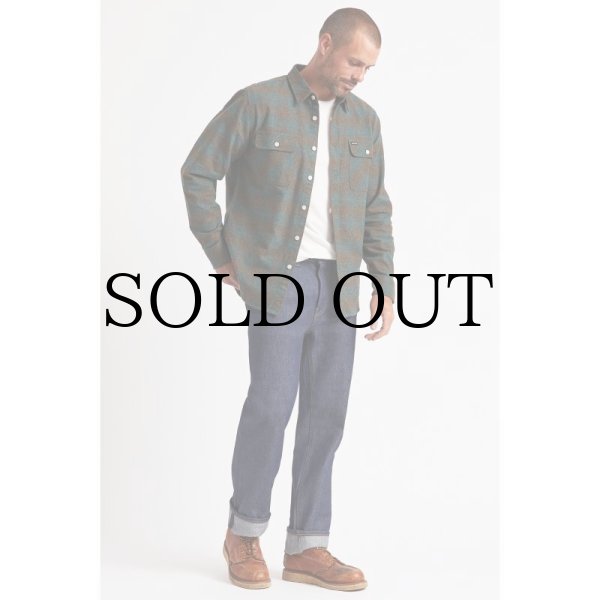 画像2: BRIXTON "BOWERY L/S FLANNEL" - OCEAN (2)