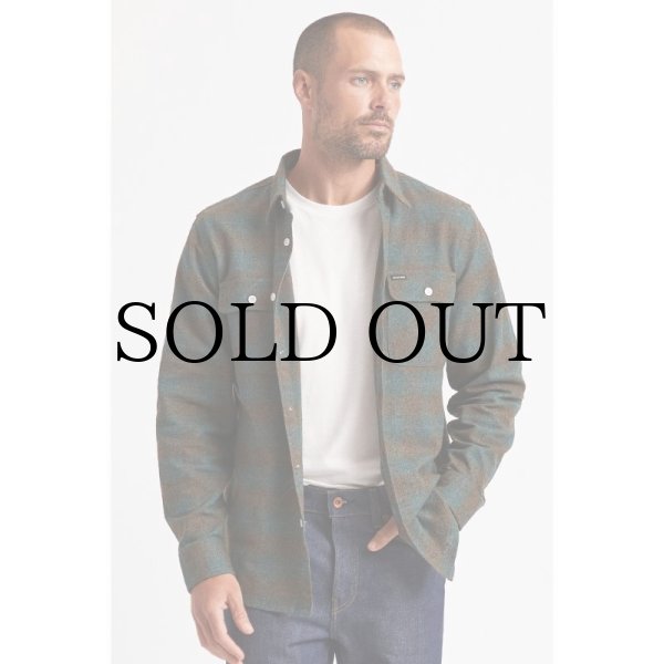 画像3: BRIXTON "BOWERY L/S FLANNEL" - OCEAN (3)