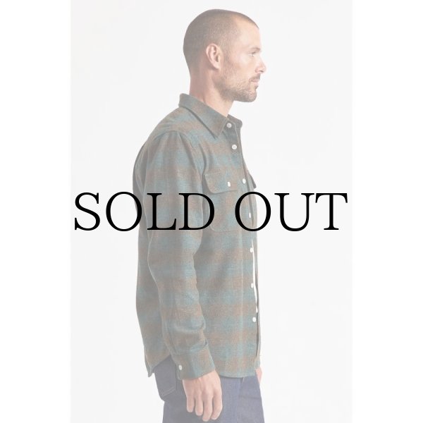 画像4: BRIXTON "BOWERY L/S FLANNEL" - OCEAN (4)