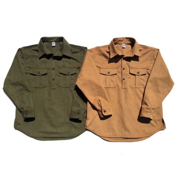 画像8: COMFORTABLE REASON "THOROUGHBRED SHIRTS" - OLIVE (8)
