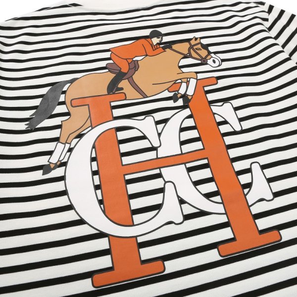 画像2: HELAS "HCC HORSE LS STRIPED TEE" - WHITE (2)