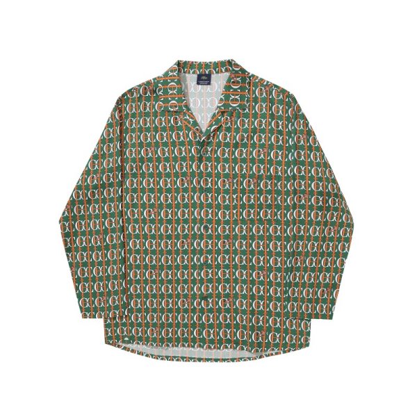 画像1: HELAS "HCC HORSE PYJAMA SHIRT" - GREEN (1)