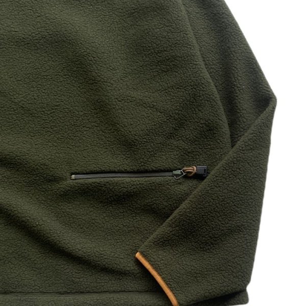 画像3: NOROLL "FLEECE V NECK SWEATER" - OLIVE (3)
