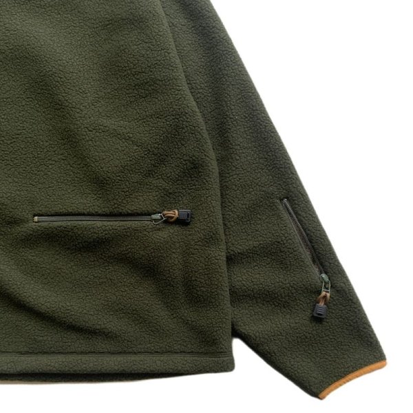 画像4: NOROLL "FLEECE V NECK SWEATER" - OLIVE (4)