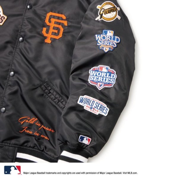 画像4: FTC × SAN FRANCISCO GIANTS "NYLON VARSITY JACKET" - ORANGE (4)