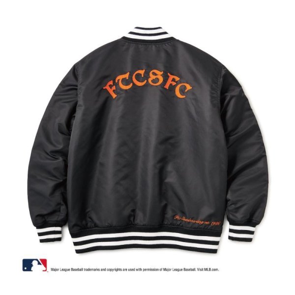 画像2: FTC × SAN FRANCISCO GIANTS "NYLON VARSITY JACKET" - ORANGE (2)