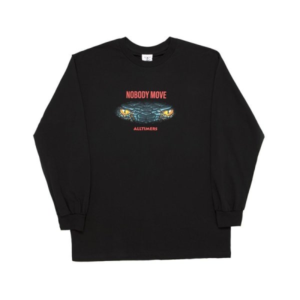 画像1: 【SALE】ALLTIMERS "NOBODY MOVE LONGSLEEVE TEE" - BLACK (1)