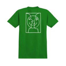 画像1: KROOKED SKATEBOADING "MOONSMILE RAW TEE" - GREEN (1)