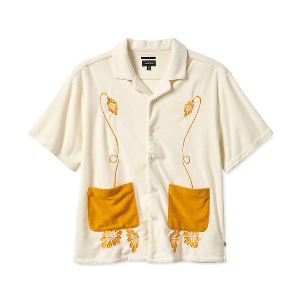 画像1: BRIXTON "BUNKER RESERVE S/S TERRY CLOTH" - OFF WHITE (1)
