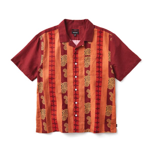 画像1: BRIXTON "BUNKER S/S WVN" - DARK BRICK (1)