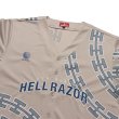 画像3: 【SALE】HELLRAZOR "CHAIN CIRCLE MESH BASEBALL SHIRT" - GREY (3)