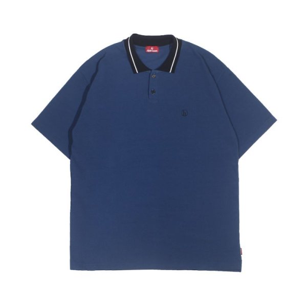画像1: 【SALE】HELLRAZOR "h POLO SHIRT" - BLUE (1)