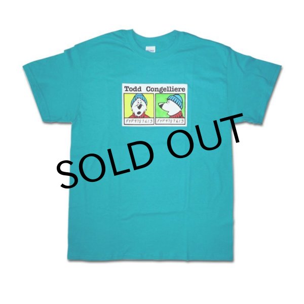 画像1: DEAR SKATING "TODD CONGELLIERE BEAR MUGSHOT TEE" - TEAL (1)
