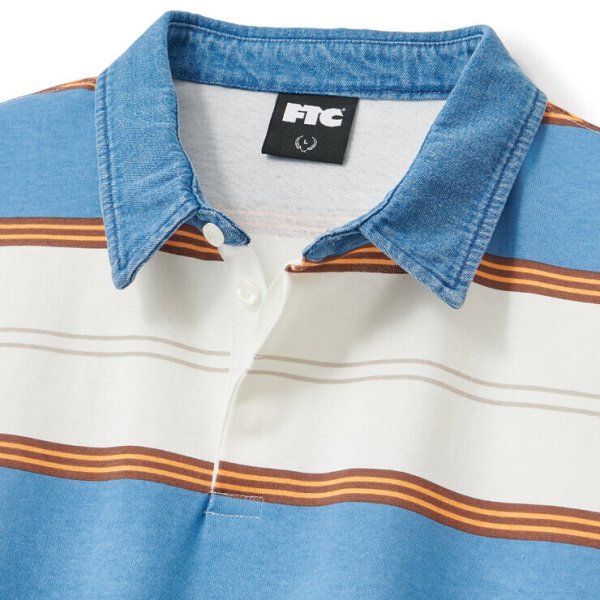 画像2: FTC "DENIM COLLAR RUGBY SHIRT" - BROWN (2)