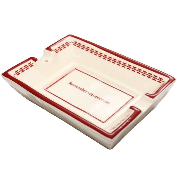 画像1: HELLRAZOR "REMEMBER YOU MUST DIE ASH TRAY with BOX" - RED (1)