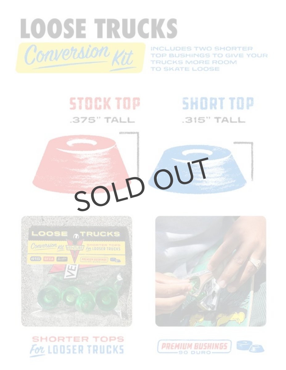 画像3: VENTURE TRUCKS "BUSHINGS LOOSE TRUCKS CONVERSION KIT" - 90D (3)