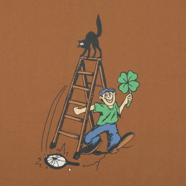 画像2: PASS~PORT "DUMB?LUCK LADDER TEE" - CARAMEL (2)
