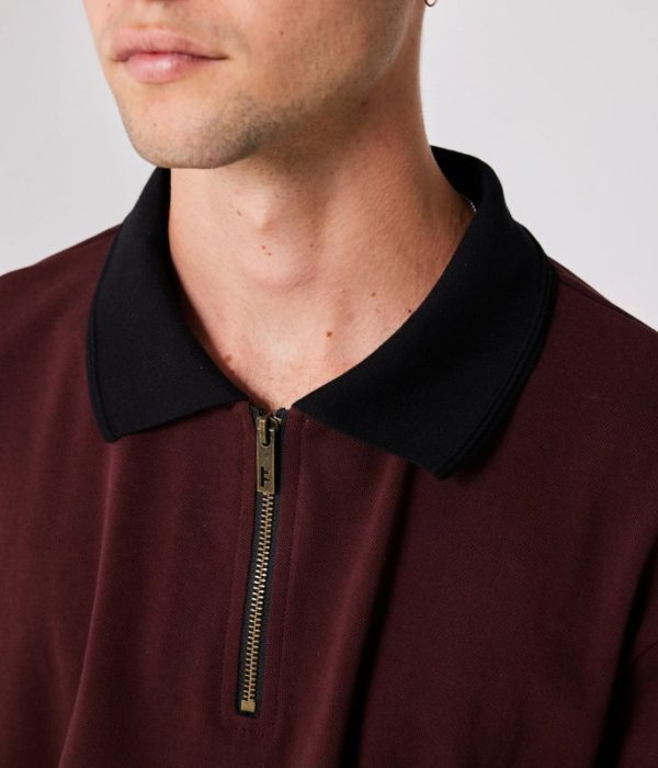 画像3: FORMER MERCHANDISE "UNIFORM POLO" - BURGUNDY (3)