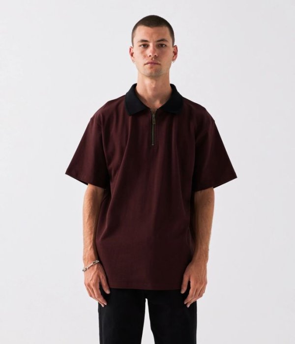 画像2: FORMER MERCHANDISE "UNIFORM POLO" - BURGUNDY (2)