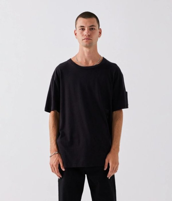 画像2: FORMER MERCHANDISE "CA HEMP T-SHIRT" - WASHED BLACK (2)