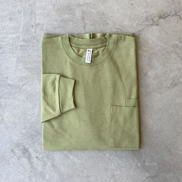 画像1: NOROLL "CARDPOCKET L/S TEE" - GREEN (1)