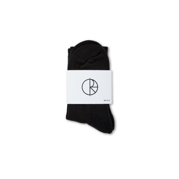 画像2: POLAR SKATE CO. "HAPPY SAD SOCKS" - BLACK (2)