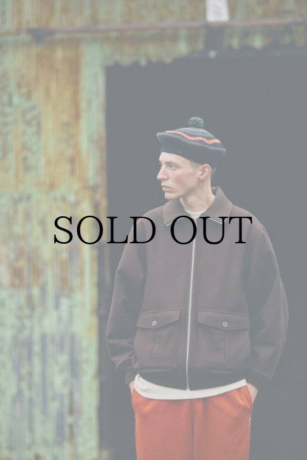 画像5: COMFORTABLE REASON "STRIPE TAM O'SHANTER HAT" - NAVY (5)