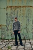 画像1: COMFORTABLE REASON " PINSTRIPE RASTA SWEATER " - GRAY (1)
