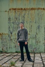 画像3: COMFORTABLE REASON " PINSTRIPE RASTA SWEATER " - GRAY (3)