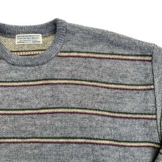 画像2: COMFORTABLE REASON " PINSTRIPE RASTA SWEATER " - GRAY (2)