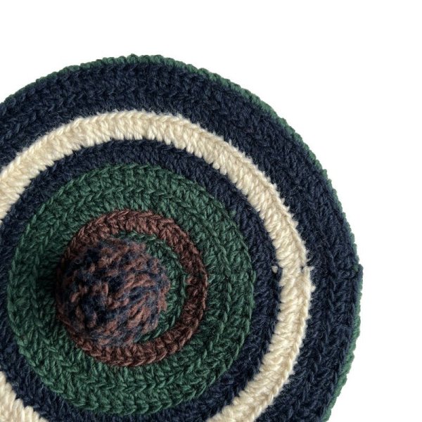 画像1: COMFORTABLE REASON "STRIPE TAM O'SHANTER HAT" - NAVY (1)