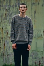 画像4: COMFORTABLE REASON " PINSTRIPE RASTA SWEATER " - GRAY (4)