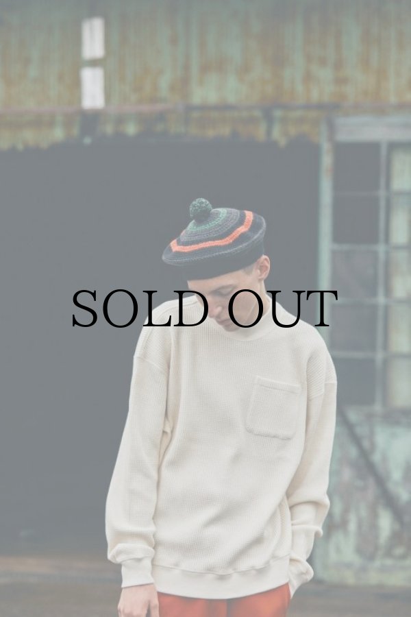 画像6: COMFORTABLE REASON "STRIPE TAM O'SHANTER HAT" - NAVY (6)