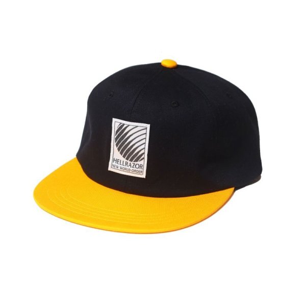 画像1: HELLRAZOR "NWO LOGO 6PANEL CAP" - BLACK / YELLOW (1)