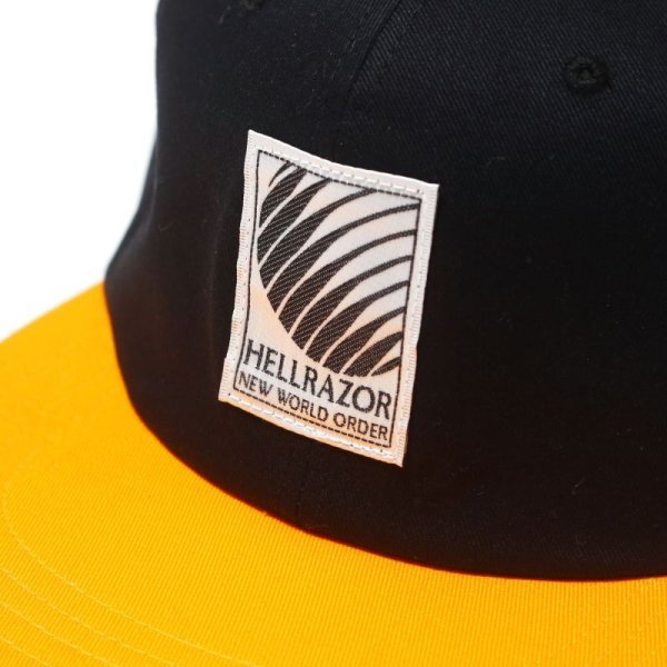 画像2: HELLRAZOR "NWO LOGO 6PANEL CAP" - BLACK / YELLOW (2)