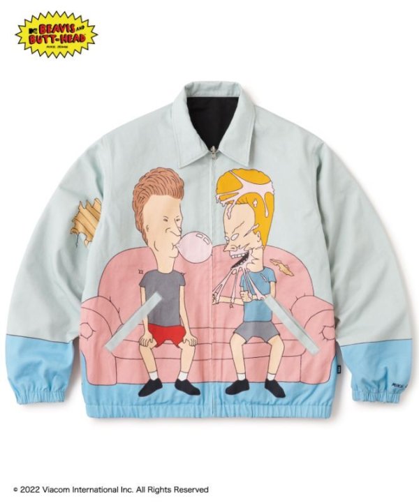 画像3: FTC x BEAVIS AND BUTT-HEAD "REVERSIBLE HARRINGTON JACKET" - BLACK (3)