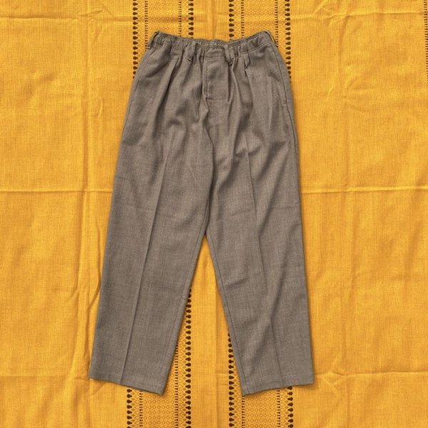 画像2: COMFORTABLE REASON "WASHABLE WOOL SLACKS" - TOP BROWN (2)