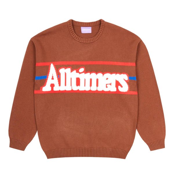 画像1: 【SALE】ALLTIMERS "BROADWAY KNIT SWEATER" - BROWN (1)